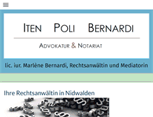 Tablet Screenshot of marlene-bernardi.ch